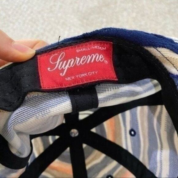 NWT Supreme Textured Stripe Bell Streetwear Unisex Utility Casual Bucket Hat - Picture 2 of 3